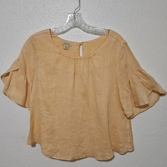 Sundance 100% linen cropped top wize pxxs oversized - Picture 1 of 10